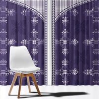 Purple Hawaii Paniolo Quilt Motif Window Curtain