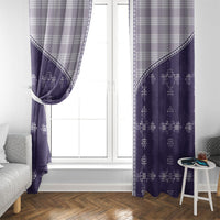 Purple Hawaii Paniolo Quilt Motif Window Curtain
