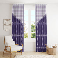 Purple Hawaii Paniolo Quilt Motif Window Curtain