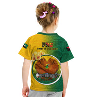 Papua New Guinea Enga Province Kid T Shirt Mix Coat Of Arms Polynesian Pattern LT05 - Polynesian Pride