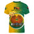 Papua New Guinea Enga Province Women V Neck T Shirt Mix Coat Of Arms Polynesian Pattern LT05 - Polynesian Pride