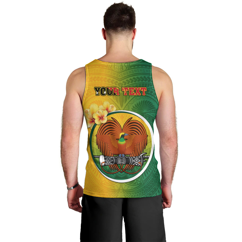 Personalized Papua New Guinea Enga Province Men Tank Top Mix Coat Of Arms Polynesian Pattern LT05 - Polynesian Pride