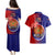 Papua New Guinea Central Province Couples Matching Puletasi Dress and Hawaiian Shirt Mix Coat Of Arms Polynesian Pattern LT05 - Polynesian Pride