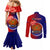 Personalized Papua New Guinea Central Province Couples Matching Mermaid Dress and Long Sleeve Button Shirts Mix Coat Of Arms Polynesian Pattern LT05 - Polynesian Pride
