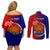 Personalized Papua New Guinea Central Province Couples Matching Off Shoulder Short Dress and Long Sleeve Button Shirts Mix Coat Of Arms Polynesian Pattern LT05 - Polynesian Pride