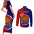 Personalized Papua New Guinea Central Province Couples Matching Short Sleeve Bodycon Dress and Long Sleeve Button Shirts Mix Coat Of Arms Polynesian Pattern LT05 - Polynesian Pride
