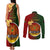 Papua New Guinea Chimbu Province Couples Matching Tank Maxi Dress and Long Sleeve Button Shirts Mix Coat Of Arms Polynesian Pattern LT05 - Polynesian Pride