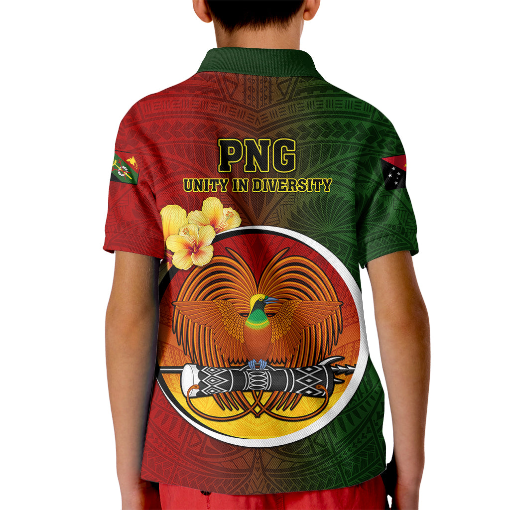 Papua New Guinea Chimbu Province Kid Polo Shirt Mix Coat Of Arms Polynesian Pattern LT05 - Polynesian Pride