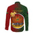 Papua New Guinea Chimbu Province Long Sleeve Button Shirt Mix Coat Of Arms Polynesian Pattern LT05 - Polynesian Pride
