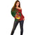 Papua New Guinea Chimbu Province Off Shoulder Sweater Mix Coat Of Arms Polynesian Pattern LT05 - Polynesian Pride
