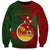 Papua New Guinea Chimbu Province Sweatshirt Mix Coat Of Arms Polynesian Pattern LT05 Unisex Red - Polynesian Pride