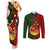 Personalized Papua New Guinea Chimbu Province Couples Matching Tank Maxi Dress and Long Sleeve Button Shirts Mix Coat Of Arms Polynesian Pattern LT05 Red - Polynesian Pride