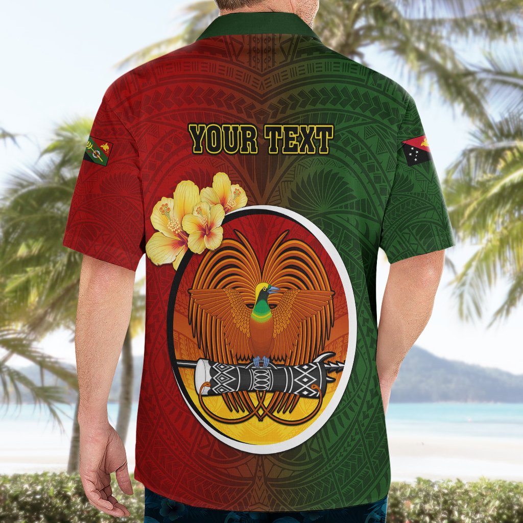 Personalized Papua New Guinea Chimbu Province Hawaiian Shirt Mix Coat Of Arms Polynesian Pattern LT05 - Polynesian Pride