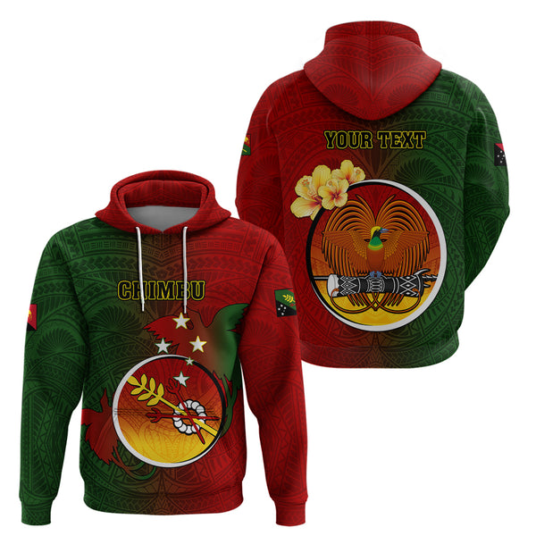 Papua New Guinea Hoodie New Ireland Province Mix Coat of Arms Polynesian Art LT14 main image 1