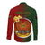 Personalized Papua New Guinea Chimbu Province Long Sleeve Button Shirt Mix Coat Of Arms Polynesian Pattern LT05 - Polynesian Pride
