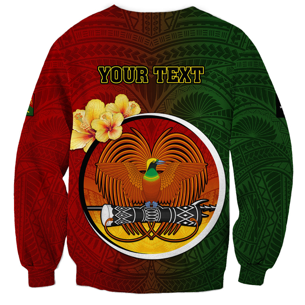 Personalized Papua New Guinea Chimbu Province Sweatshirt Mix Coat Of Arms Polynesian Pattern LT05 - Polynesian Pride