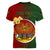 Personalized Papua New Guinea Chimbu Province Women V Neck T Shirt Mix Coat Of Arms Polynesian Pattern LT05 - Polynesian Pride