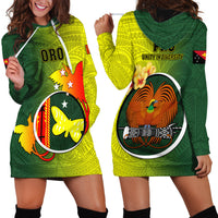 Papua New Guinea Oro Province Hoodie Dress Mix Coat Of Arms Polynesian Pattern LT05 - Polynesian Pride