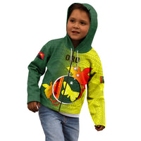 Papua New Guinea Oro Province Kid Hoodie Mix Coat Of Arms Polynesian Pattern LT05 - Polynesian Pride