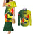 Personalized Papua New Guinea Oro Province Couples Matching Mermaid Dress and Long Sleeve Button Shirts Mix Coat Of Arms Polynesian Pattern LT05 Yellow - Polynesian Pride