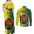 Personalized Papua New Guinea Oro Province Couples Matching Off Shoulder Maxi Dress and Long Sleeve Button Shirts Mix Coat Of Arms Polynesian Pattern LT05 - Polynesian Pride