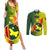 Personalized Papua New Guinea Oro Province Couples Matching Summer Maxi Dress and Long Sleeve Button Shirts Mix Coat Of Arms Polynesian Pattern LT05 Yellow - Polynesian Pride