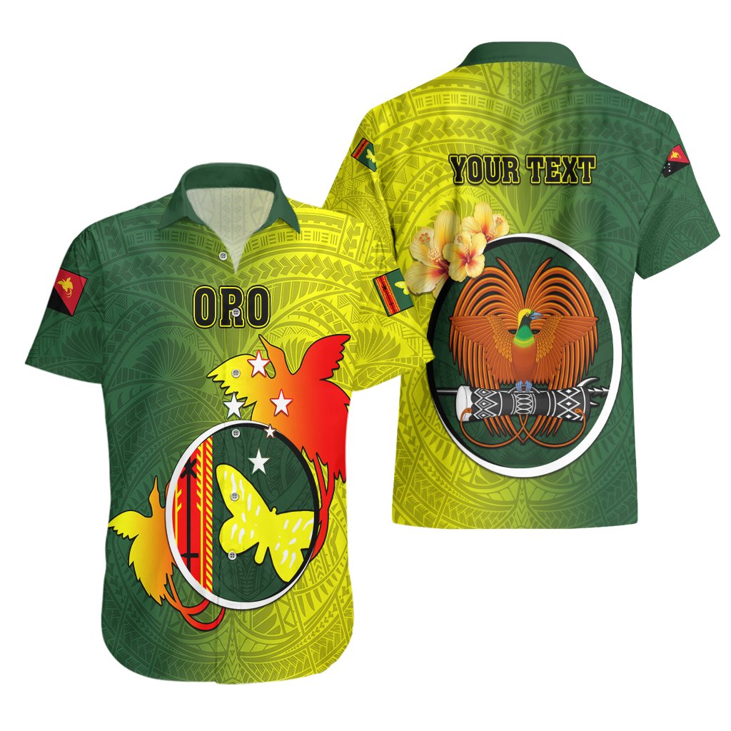 Personalized Papua New Guinea Oro Province Hawaiian Shirt Mix Coat Of Arms Polynesian Pattern LT05 - Polynesian Pride