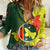 Personalized Papua New Guinea Oro Province Women Casual Shirt Mix Coat Of Arms Polynesian Pattern LT05 Female Yellow - Polynesian Pride