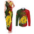 Papua New Guinea Eastern Highlands Province Couples Matching Tank Maxi Dress and Long Sleeve Button Shirts Mix Coat Of Arms Polynesian Pattern LT05 Red - Polynesian Pride