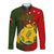 Papua New Guinea Eastern Highlands Province Long Sleeve Button Shirt Mix Coat Of Arms Polynesian Pattern LT05 Unisex Red - Polynesian Pride