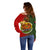 Papua New Guinea Eastern Highlands Province Off Shoulder Sweater Mix Coat Of Arms Polynesian Pattern LT05 - Polynesian Pride