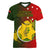 Papua New Guinea Eastern Highlands Province Women V Neck T Shirt Mix Coat Of Arms Polynesian Pattern LT05 Female Red - Polynesian Pride