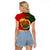 Personalized Papua New Guinea Eastern Highlands Province Raglan Cropped T Shirt Mix Coat Of Arms Polynesian Pattern LT05 - Polynesian Pride