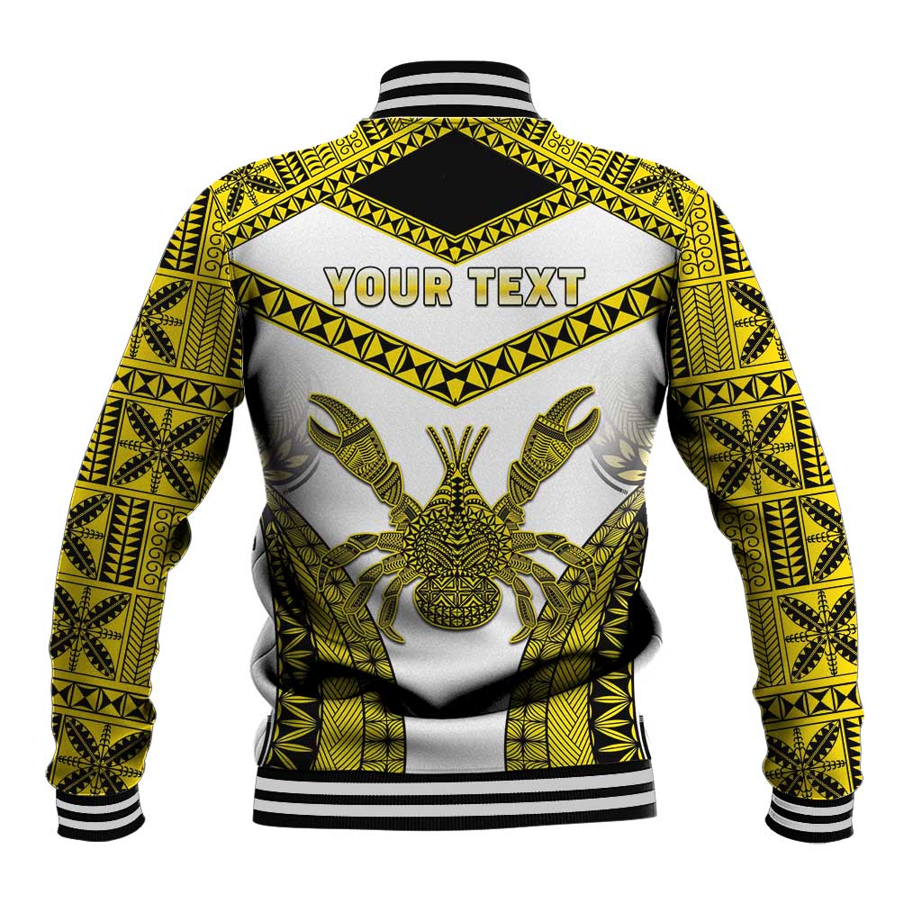 Personalised Niue The Rock Of Polynesia Baseball Jacket Peniamina Gospel Day Yellow Version