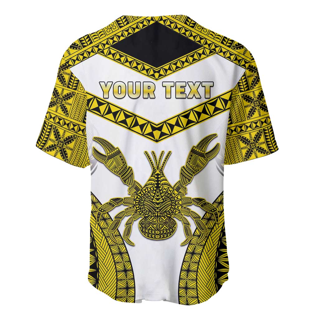 Personalised Niue The Rock Of Polynesia Baseball Jersey Peniamina Gospel Day Yellow Version LT05 - Polynesian Pride