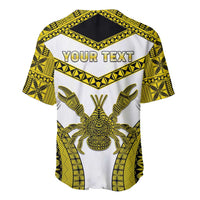 Personalised Niue The Rock Of Polynesia Baseball Jersey Peniamina Gospel Day Yellow Version LT05 - Polynesian Pride