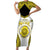 Personalised Niue The Rock Of Polynesia Short Sleeve Bodycon Dress Peniamina Gospel Day Yellow Version