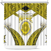 Niue The Rock Of Polynesia Shower Curtain Peniamina Gospel Day Yellow Version LT05 Yellow - Polynesian Pride