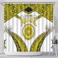Niue The Rock Of Polynesia Shower Curtain Peniamina Gospel Day Yellow Version LT05 - Polynesian Pride
