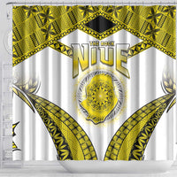 Niue The Rock Of Polynesia Shower Curtain Peniamina Gospel Day Yellow Version LT05 - Polynesian Pride