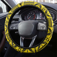 Niue The Rock Of Polynesia Steering Wheel Cover Peniamina Gospel Day Yellow Version LT05 - Polynesian Pride