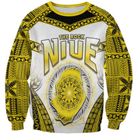 Personalised Niue The Rock Of Polynesia Sweatshirt Peniamina Gospel Day Yellow Version