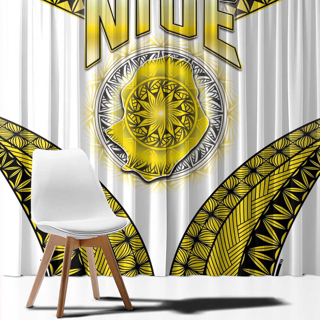Niue The Rock Of Polynesia Window Curtain Peniamina Gospel Day Yellow Version