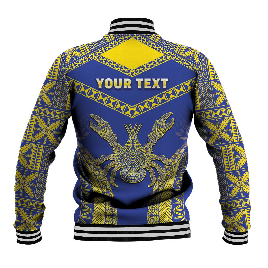 Personalised Niue The Rock Of Polynesia Baseball Jacket Peniamina Gospel Day Blue Version