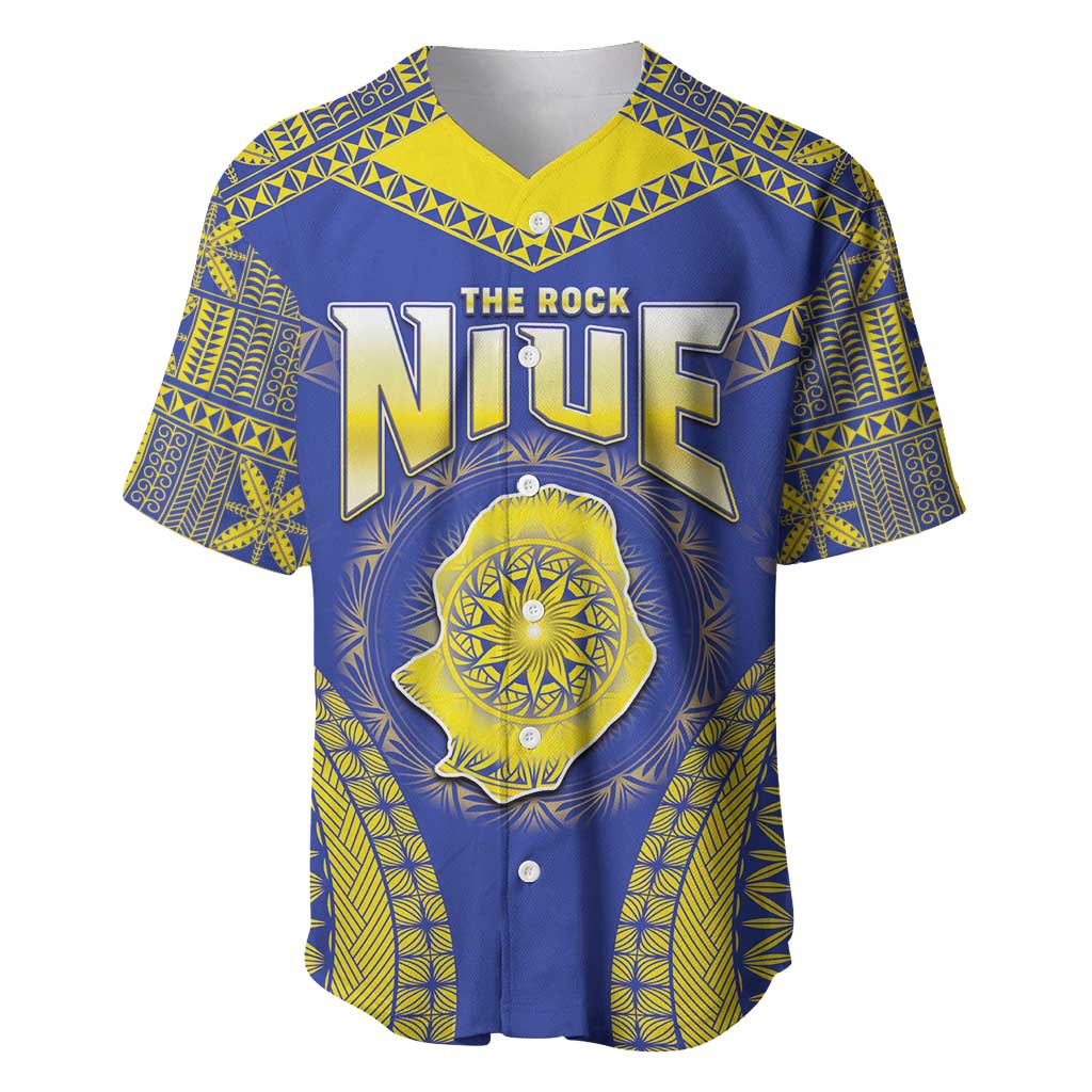 Personalised Niue The Rock Of Polynesia Baseball Jersey Peniamina Gospel Day Blue Version LT05 Blue - Polynesian Pride