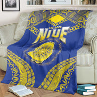 Niue The Rock Of Polynesia Blanket Peniamina Gospel Day Blue Version LT05 - Polynesian Pride