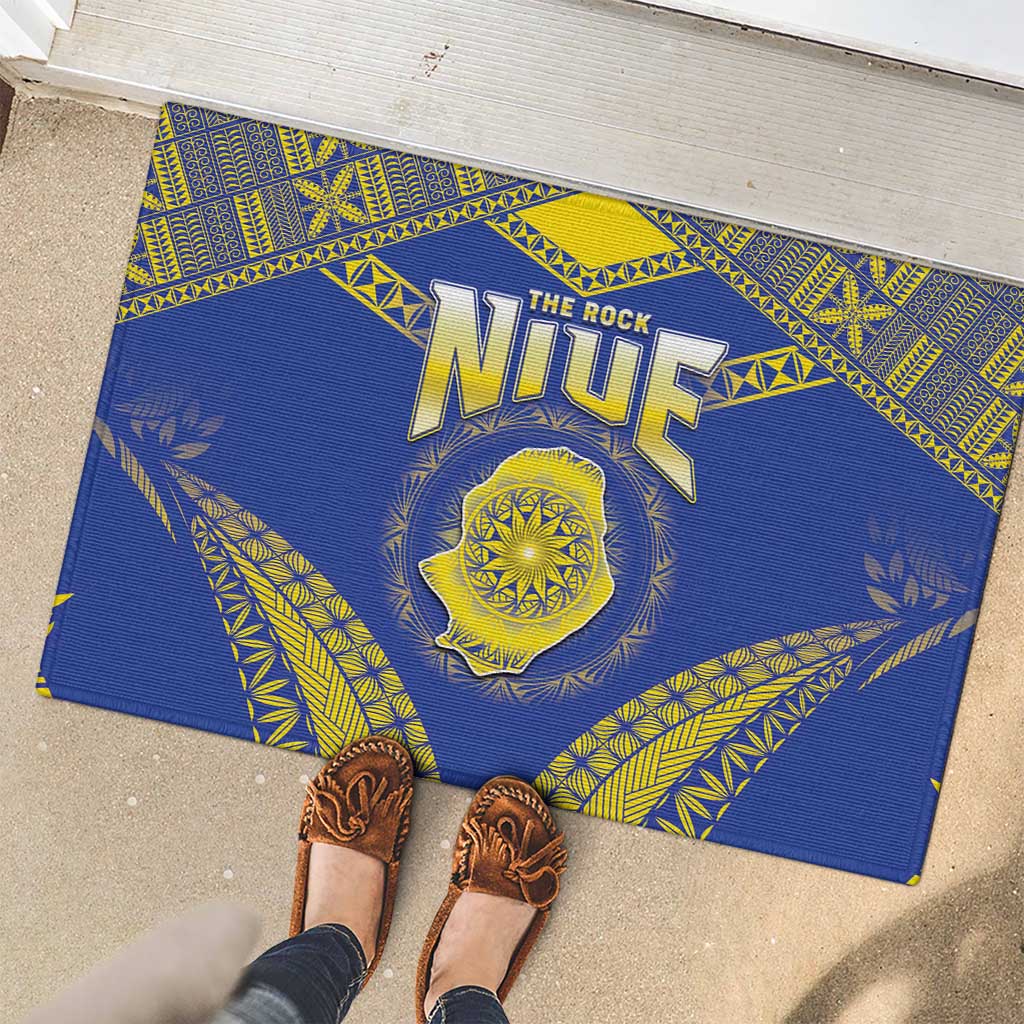 Niue The Rock Of Polynesia Rubber Doormat Peniamina Gospel Day Blue Version