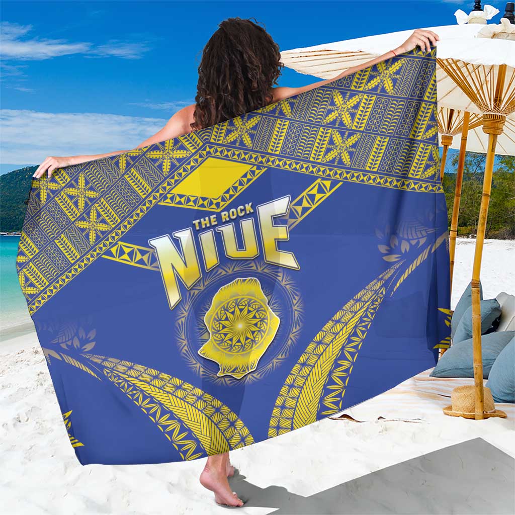 Niue The Rock Of Polynesia Sarong Peniamina Gospel Day Blue Version LT05 One Size 44 x 66 inches Blue - Polynesian Pride