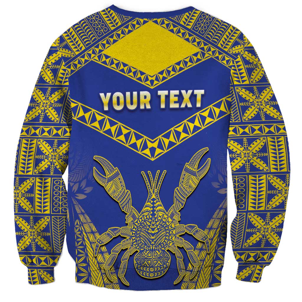 Personalised Niue The Rock Of Polynesia Sweatshirt Peniamina Gospel Day Blue Version