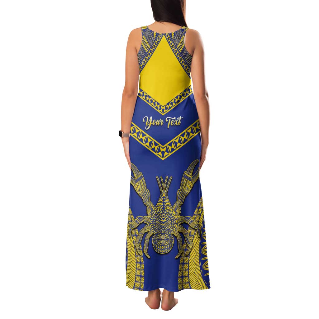 Personalised Niue The Rock Of Polynesia Tank Maxi Dress Peniamina Gospel Day Blue Version
